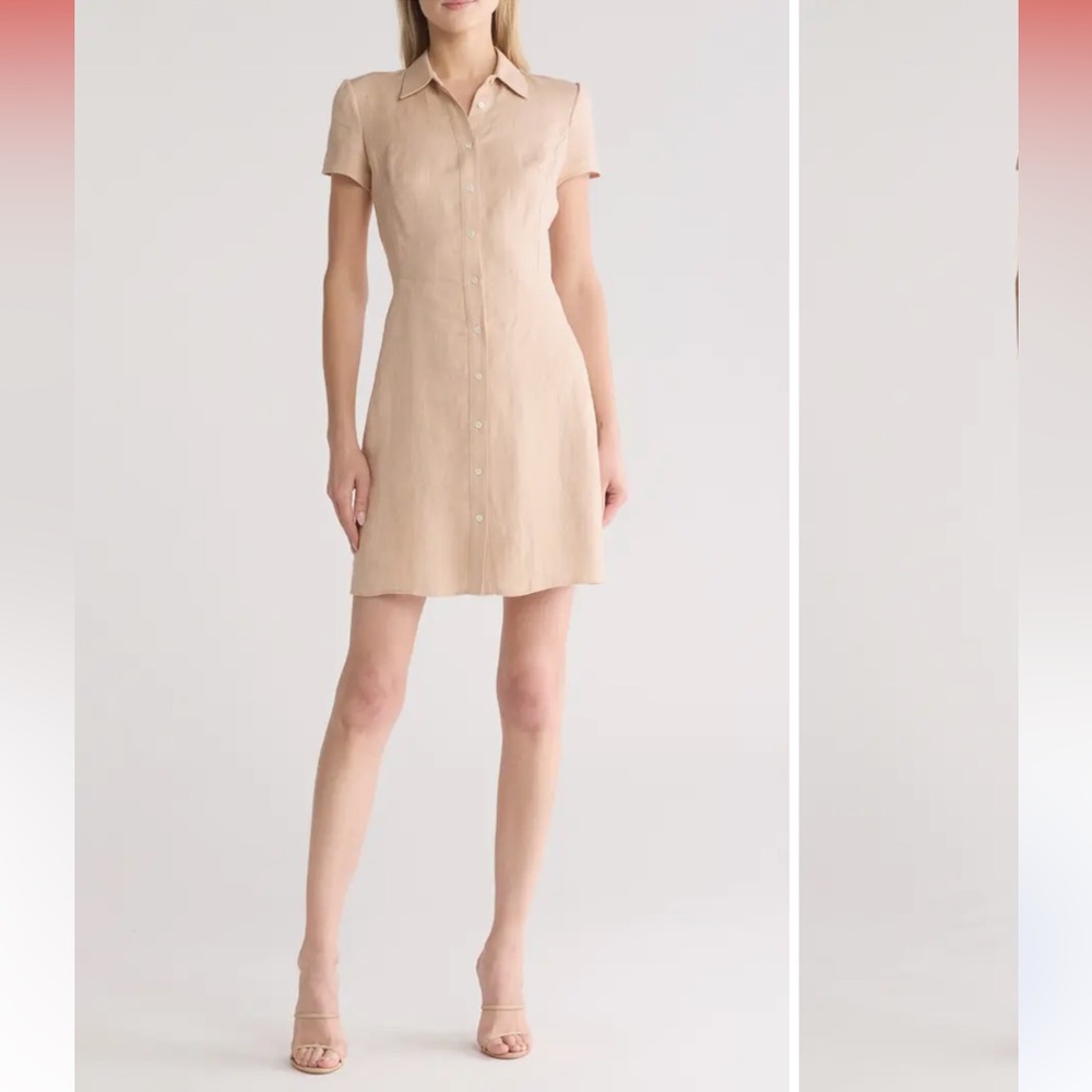 THEORY Herring Short Sleeve Shirtdress